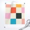 Retro Checkerboard Pink Orange Modern Multicolor Checker Check Custom Pre-pasted Wallpaper by Spoonflower Pre-Pasted Wallpaper 2FT Wide